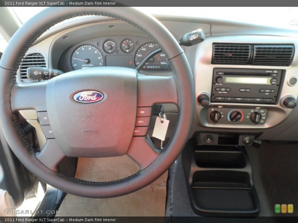 Medium Dark Flint Interior Steering Wheel for the 2011 Ford Ranger XLT SuperCab #59113328