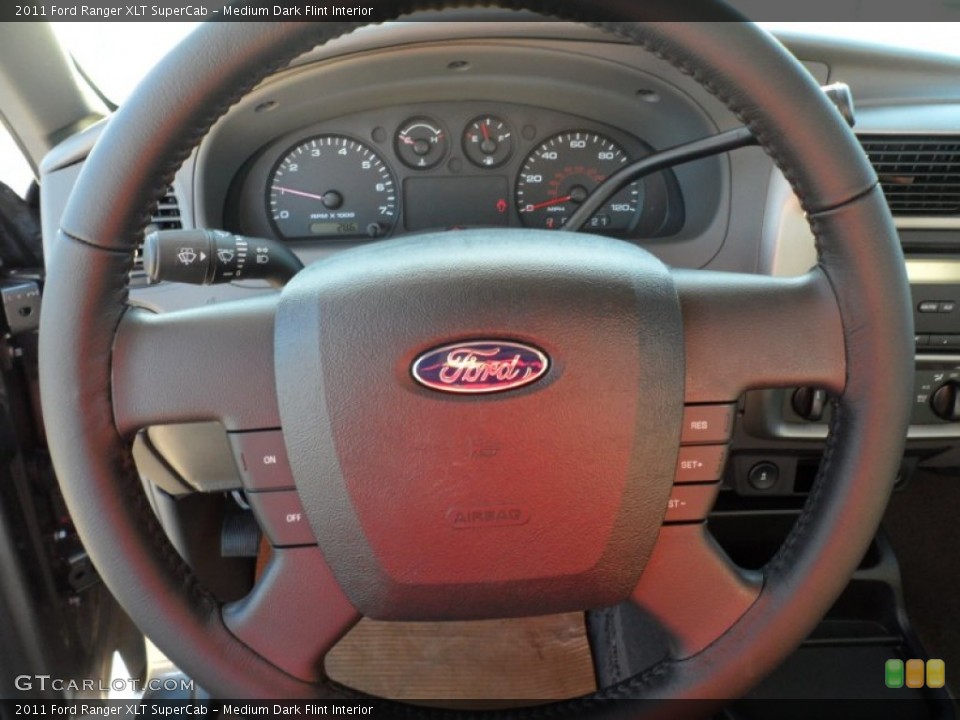 Medium Dark Flint Interior Steering Wheel for the 2011 Ford Ranger XLT SuperCab #59113349
