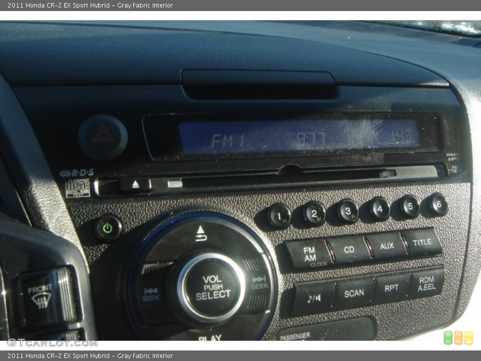 Gray Fabric Interior Controls for the 2011 Honda CR-Z EX Sport Hybrid #59116409