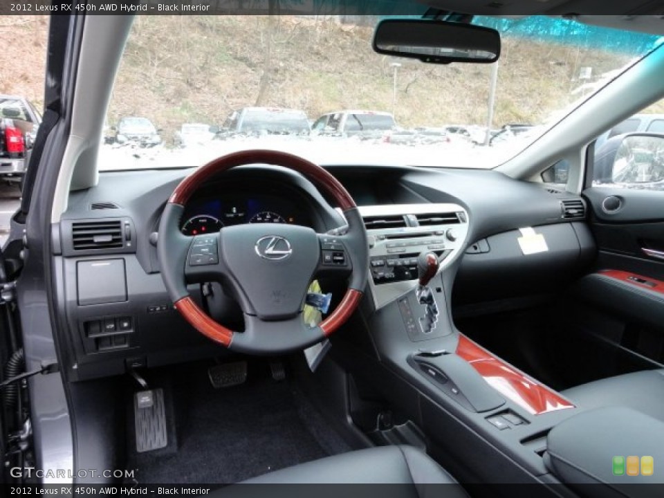Black Interior Dashboard for the 2012 Lexus RX 450h AWD Hybrid #59116451