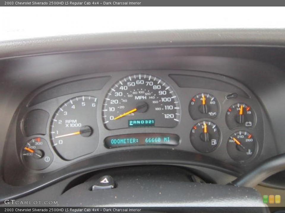 Dark Charcoal Interior Gauges for the 2003 Chevrolet Silverado 2500HD LS Regular Cab 4x4 #59121040