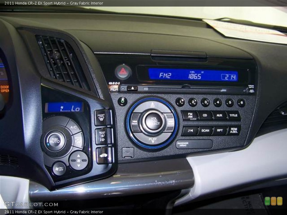 Gray Fabric Interior Controls for the 2011 Honda CR-Z EX Sport Hybrid #59122098