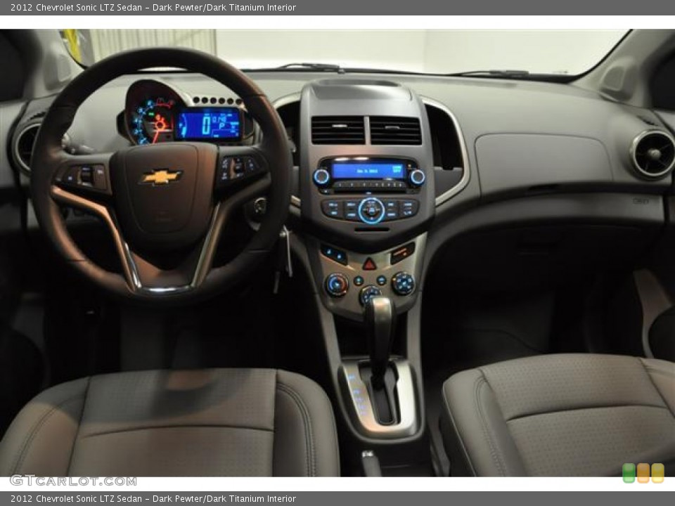 Dark Pewter/Dark Titanium Interior Dashboard for the 2012 Chevrolet Sonic LTZ Sedan #59132213