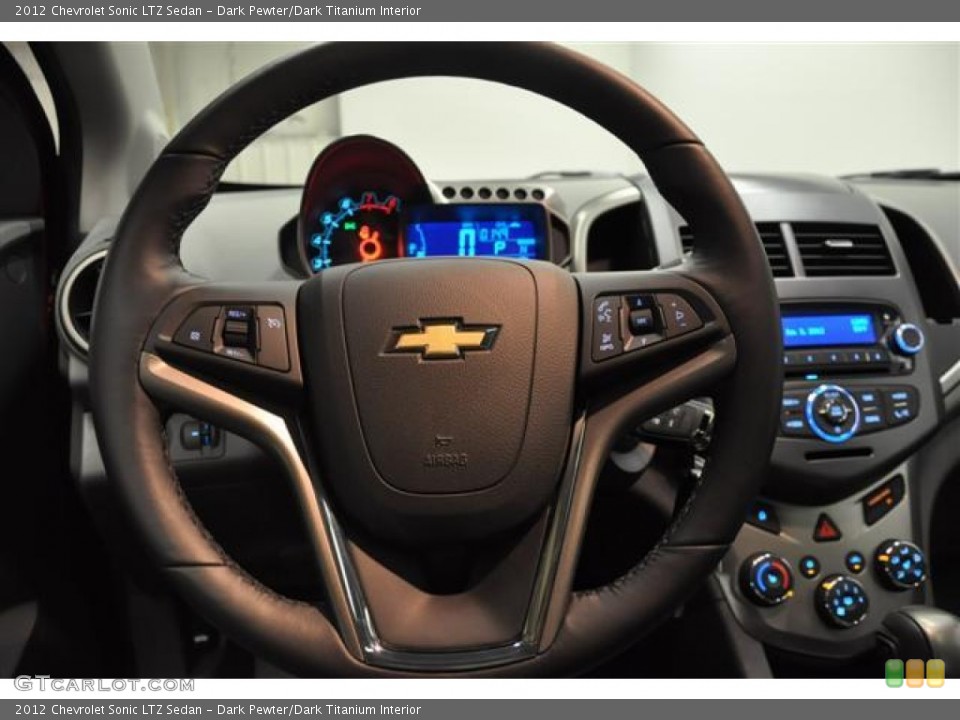 Dark Pewter/Dark Titanium Interior Steering Wheel for the 2012 Chevrolet Sonic LTZ Sedan #59132222