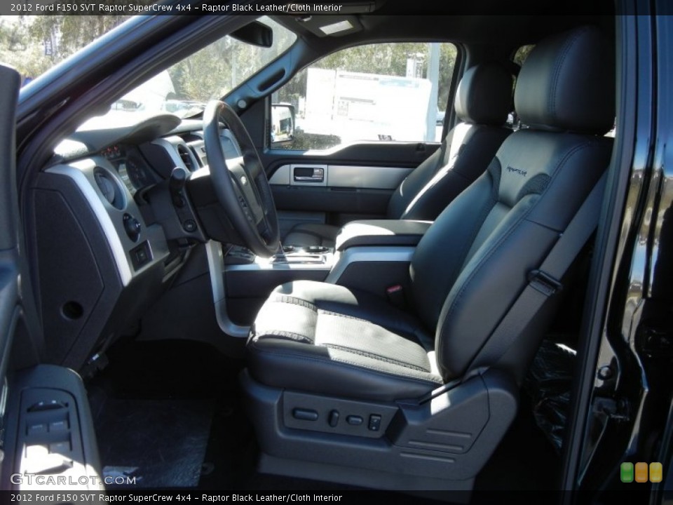 Raptor Black Leather/Cloth Interior Photo for the 2012 Ford F150 SVT Raptor SuperCrew 4x4 #59133065