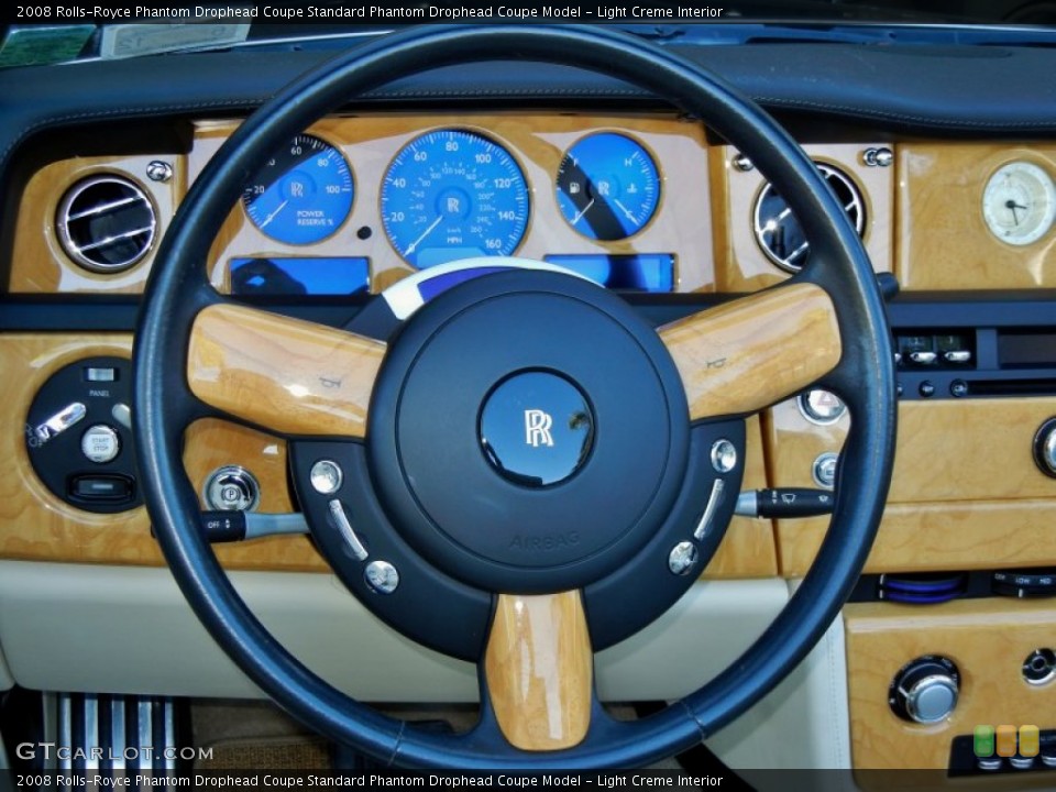 Light Creme Interior Steering Wheel for the 2008 Rolls-Royce Phantom Drophead Coupe  #59136443