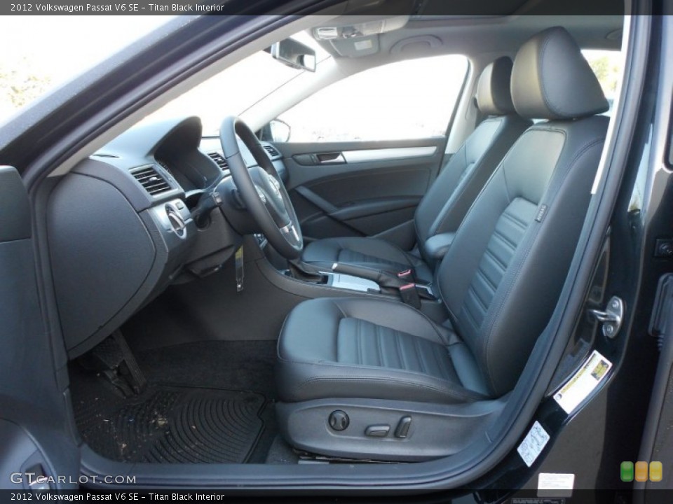 Titan Black Interior Photo for the 2012 Volkswagen Passat V6 SE #59137226