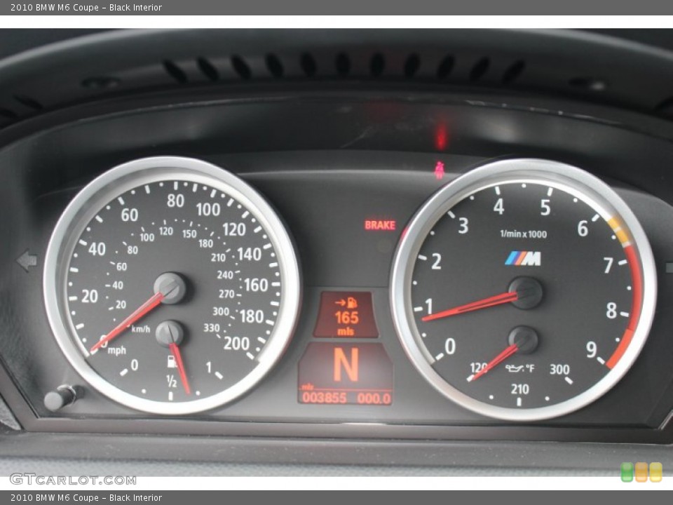 Black Interior Gauges for the 2010 BMW M6 Coupe #59138213
