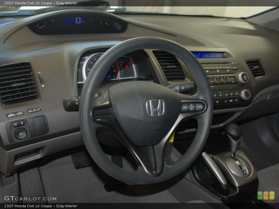 Gray Interior Steering Wheel for the 2007 Honda Civic LX Coupe #59140499