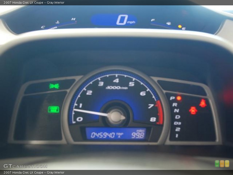 Gray Interior Gauges for the 2007 Honda Civic LX Coupe #59140523