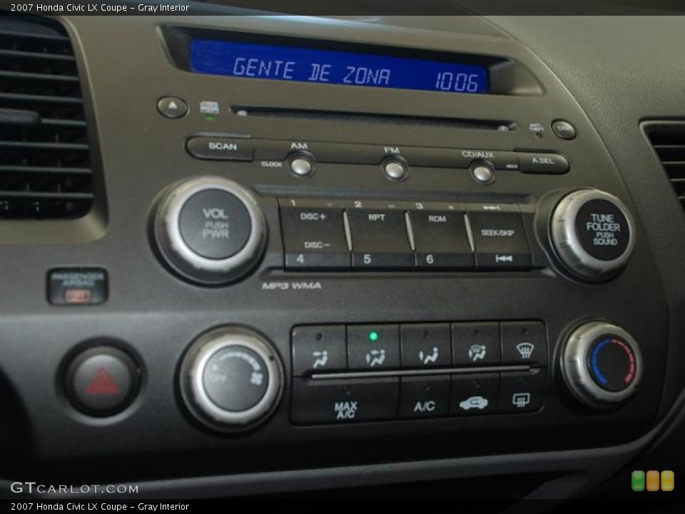 Gray Interior Controls for the 2007 Honda Civic LX Coupe #59140547