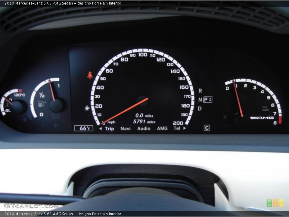 designo Porcelain Interior Gauges for the 2010 Mercedes-Benz S 63 AMG Sedan #59142506