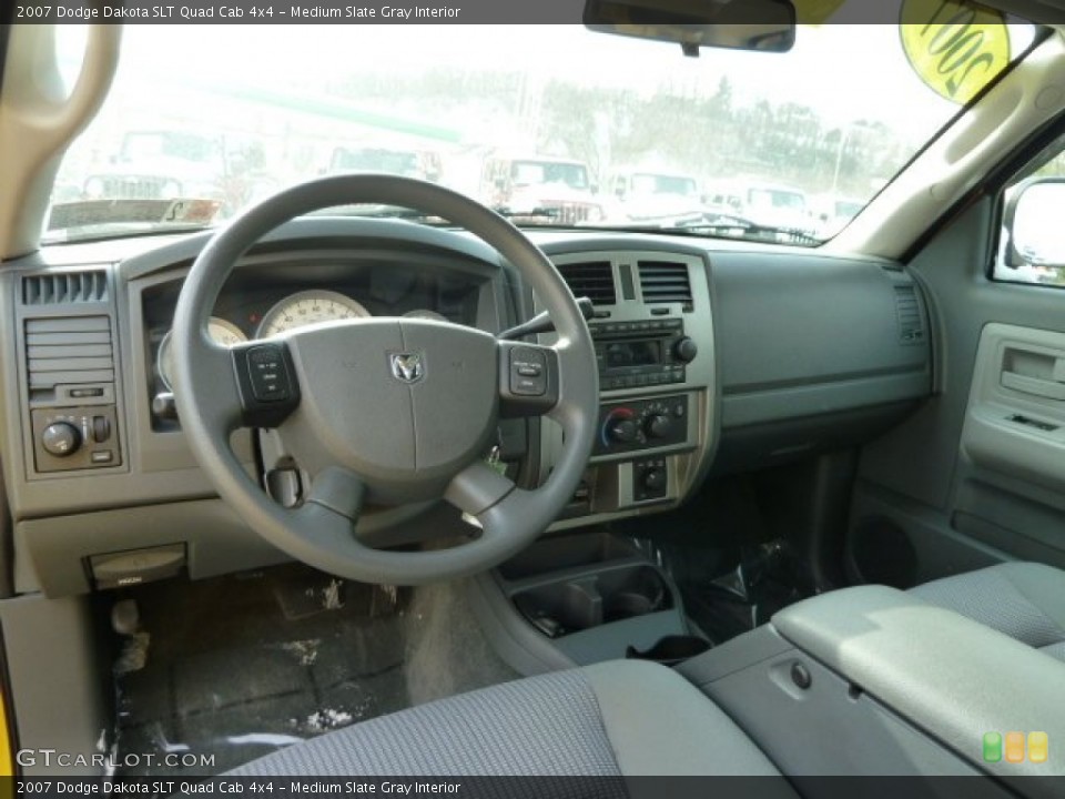 Medium Slate Gray Interior Dashboard for the 2007 Dodge Dakota SLT Quad Cab 4x4 #59143676