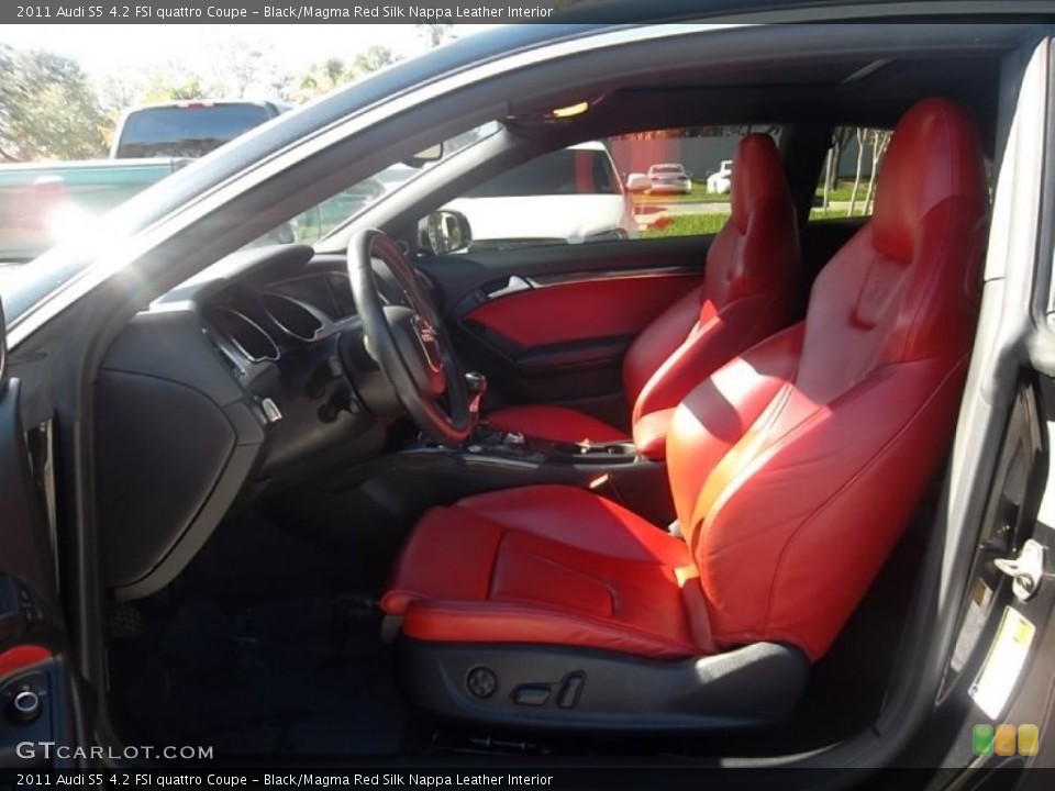 Black/Magma Red Silk Nappa Leather Interior Photo for the 2011 Audi S5 4.2 FSI quattro Coupe #59145533