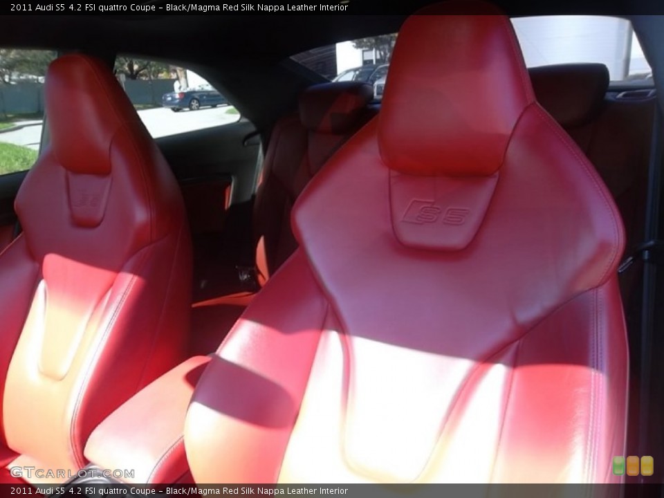 Black/Magma Red Silk Nappa Leather Interior Photo for the 2011 Audi S5 4.2 FSI quattro Coupe #59145542