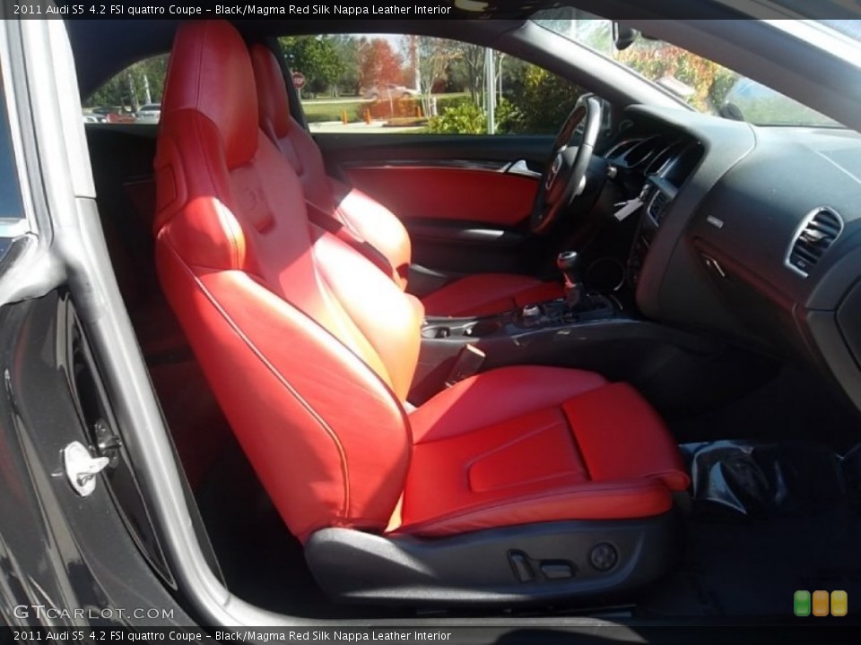 Black/Magma Red Silk Nappa Leather Interior Photo for the 2011 Audi S5 4.2 FSI quattro Coupe #59145563