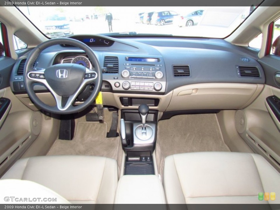 Beige Interior Dashboard for the 2009 Honda Civic EX-L Sedan #59146391