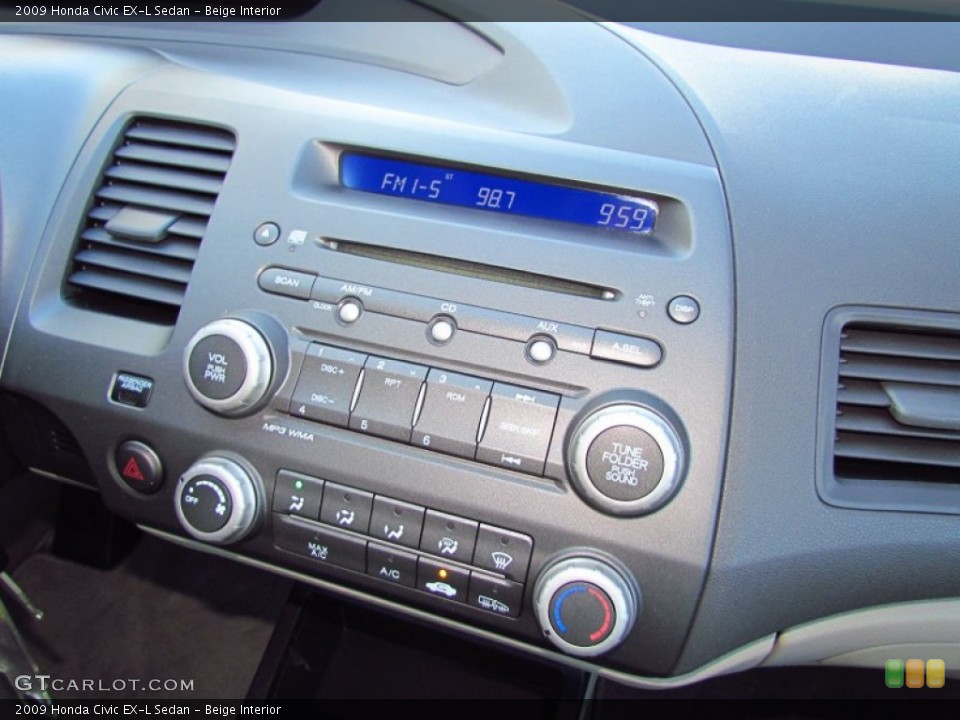 Beige Interior Controls for the 2009 Honda Civic EX-L Sedan #59146424