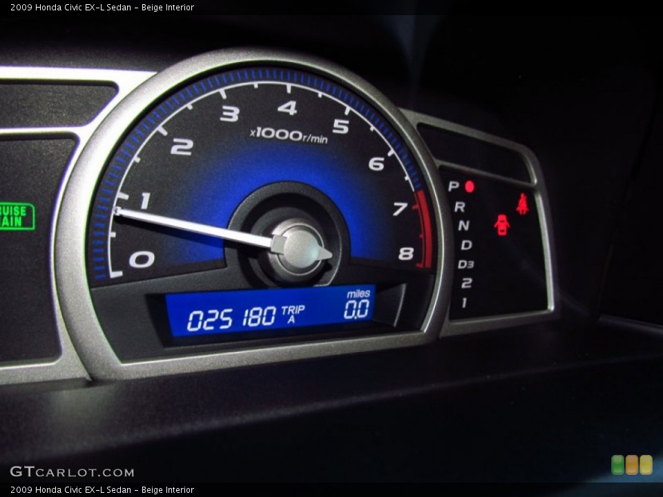 Beige Interior Gauges for the 2009 Honda Civic EX-L Sedan #59146478