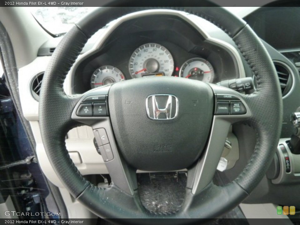Gray Interior Steering Wheel for the 2012 Honda Pilot EX-L 4WD #59146649