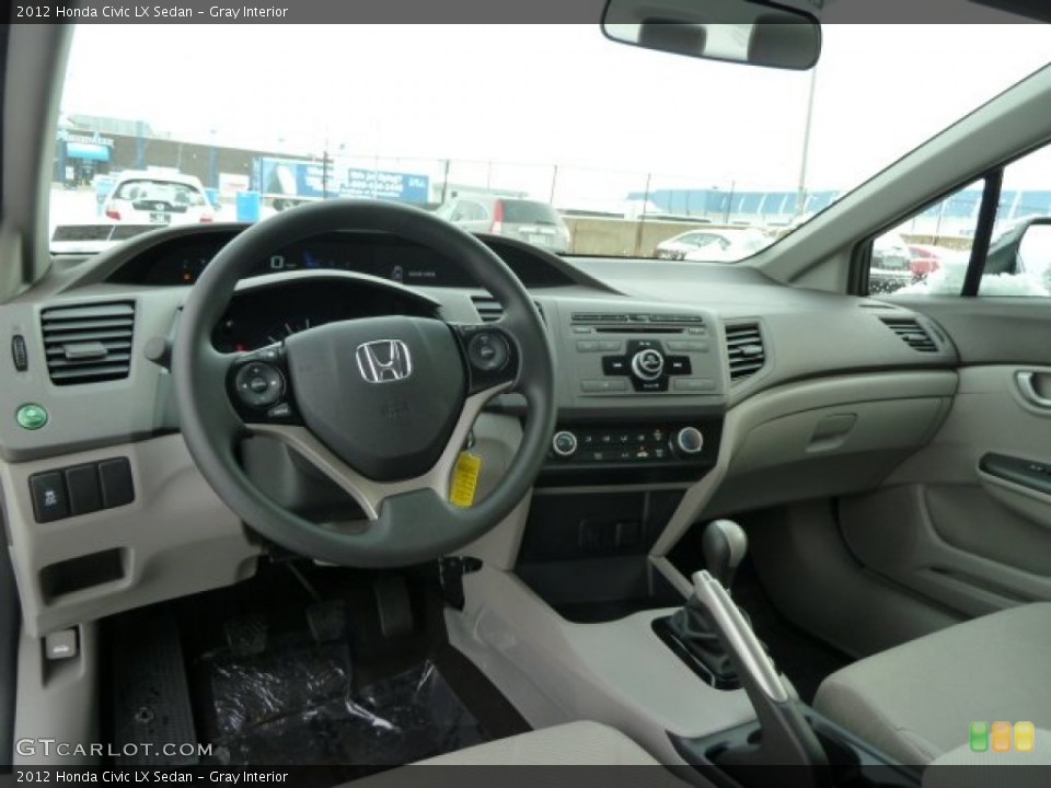 Gray Interior Dashboard for the 2012 Honda Civic LX Sedan #59147114