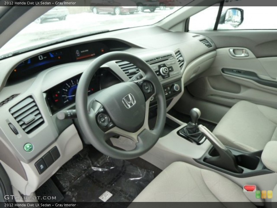 Gray Interior Prime Interior for the 2012 Honda Civic LX Sedan #59147138