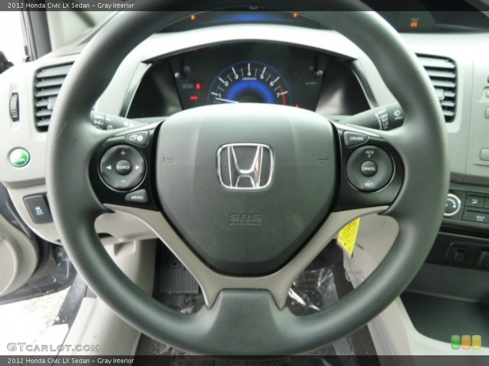 Gray Interior Steering Wheel for the 2012 Honda Civic LX Sedan #59147156
