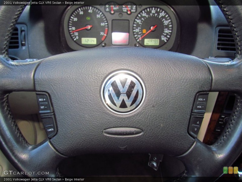 Beige Interior Steering Wheel for the 2001 Volkswagen Jetta GLX VR6 Sedan #59147177