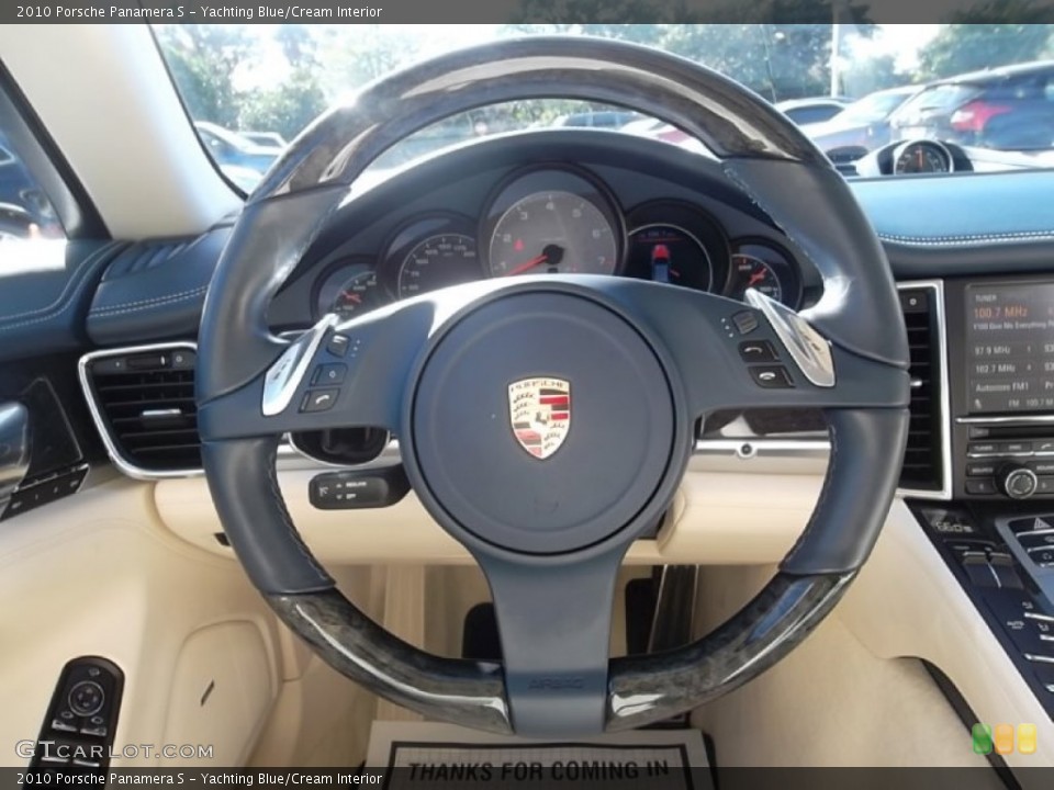 Yachting Blue/Cream Interior Steering Wheel for the 2010 Porsche Panamera S #59149400