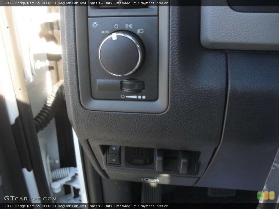 Dark Slate/Medium Graystone Interior Controls for the 2012 Dodge Ram 5500 HD ST Regular Cab 4x4 Chassis #59149904