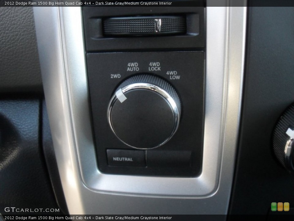Dark Slate Gray/Medium Graystone Interior Controls for the 2012 Dodge Ram 1500 Big Horn Quad Cab 4x4 #59150390