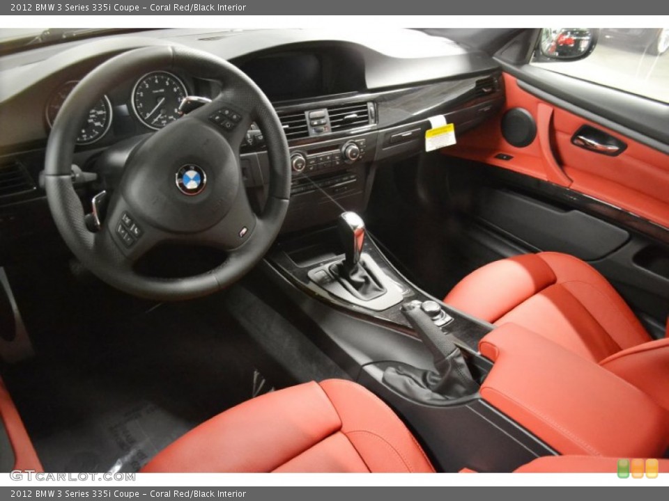 Coral Red/Black Interior Dashboard for the 2012 BMW 3 Series 335i Coupe #59154230