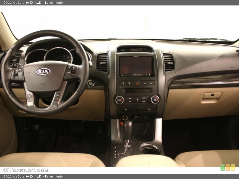 Beige Interior Dashboard for the 2011 Kia Sorento EX AWD #59157149