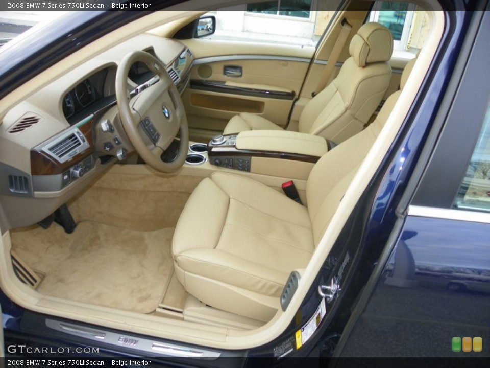 Beige Interior Photo for the 2008 BMW 7 Series 750Li Sedan #59167880
