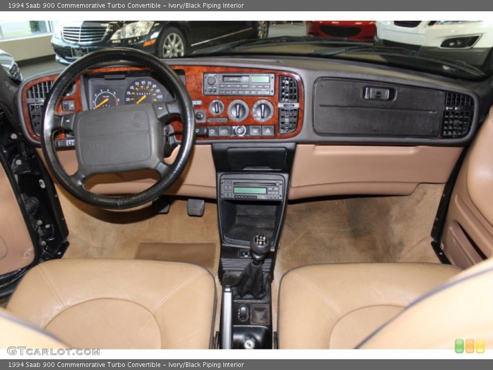 Ivory/Black Piping Interior Dashboard for the 1994 Saab 900 Commemorative Turbo Convertible #59170570