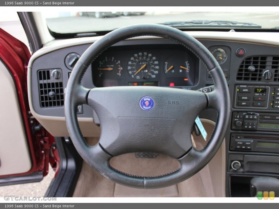 Sand Beige Interior Steering Wheel for the 1996 Saab 9000 CS #59170858