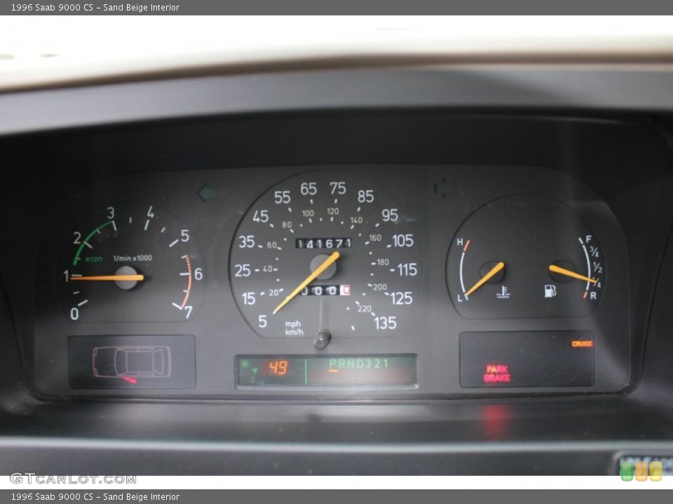 Sand Beige Interior Gauges for the 1996 Saab 9000 CS #59170864