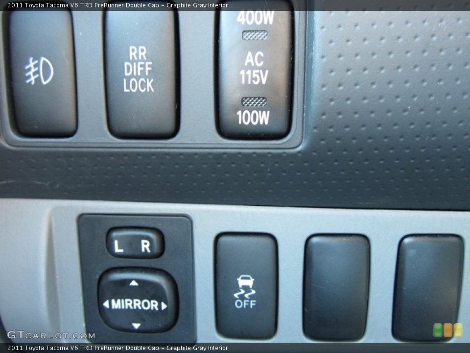 Graphite Gray Interior Controls for the 2011 Toyota Tacoma V6 TRD PreRunner Double Cab #59174153