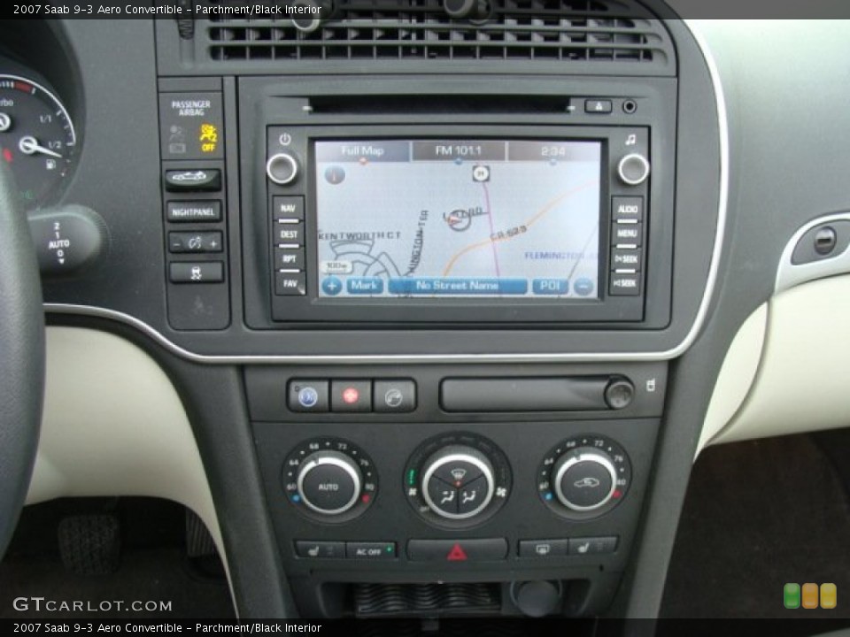 Parchment/Black Interior Navigation for the 2007 Saab 9-3 Aero Convertible #59176622