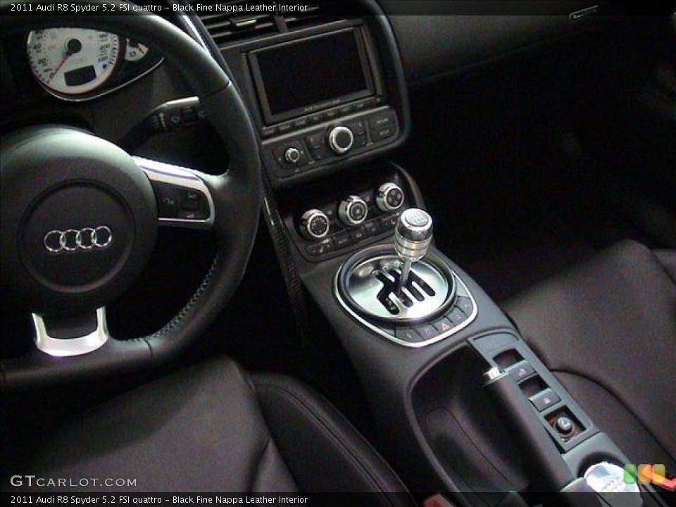 Black Fine Nappa Leather Interior Transmission for the 2011 Audi R8 Spyder 5.2 FSI quattro #59178758