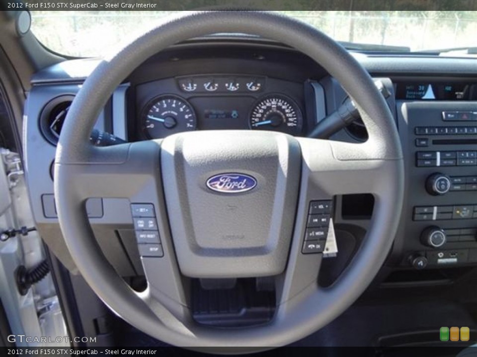 Steel Gray Interior Steering Wheel for the 2012 Ford F150 STX SuperCab #59179682