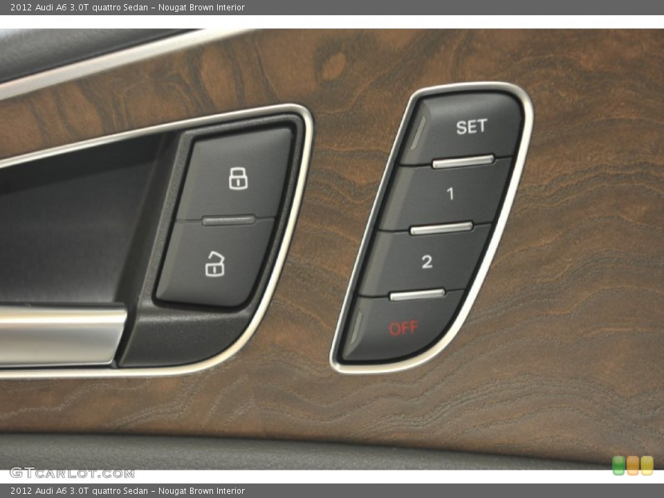 Nougat Brown Interior Controls for the 2012 Audi A6 3.0T quattro Sedan #59181725