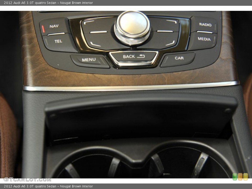 Nougat Brown Interior Controls for the 2012 Audi A6 3.0T quattro Sedan #59181796
