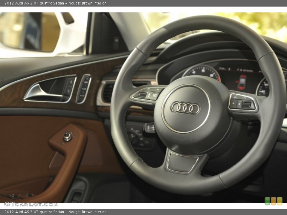 Nougat Brown Interior Steering Wheel for the 2012 Audi A6 3.0T quattro Sedan #59182007
