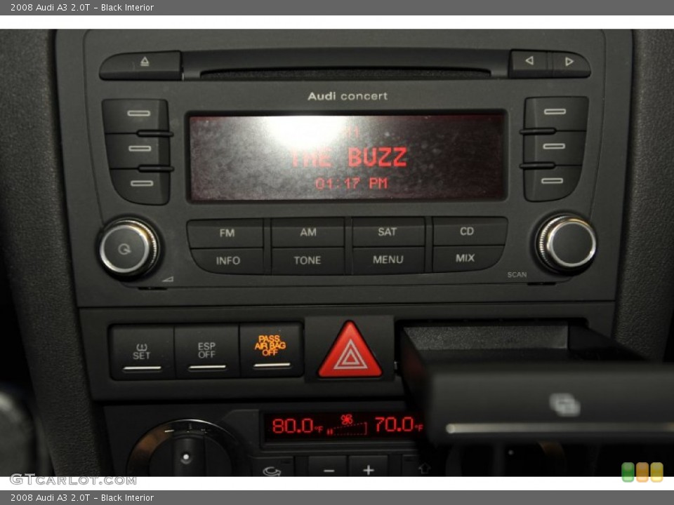 Black Interior Controls for the 2008 Audi A3 2.0T #59182325
