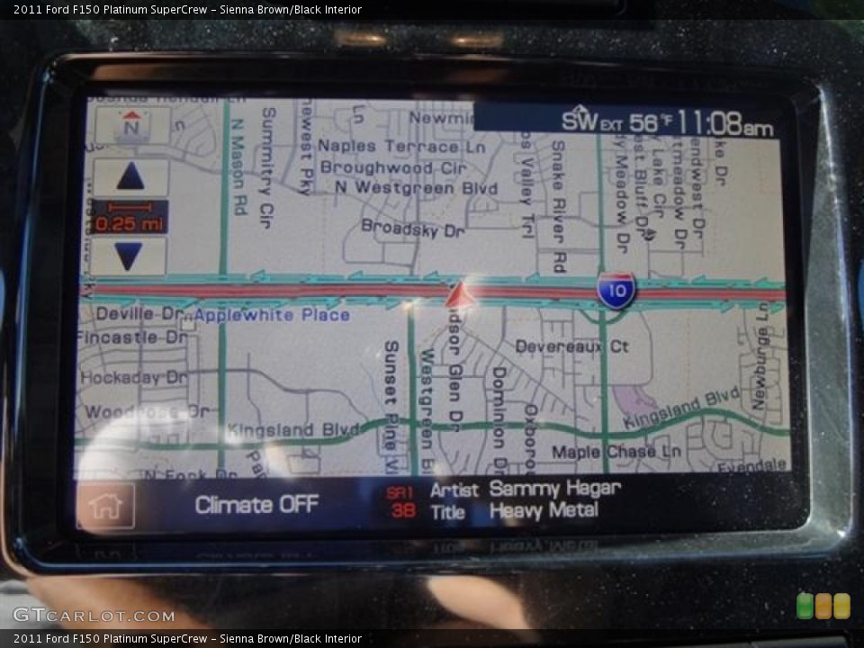 Sienna Brown/Black Interior Navigation for the 2011 Ford F150 Platinum SuperCrew #59185745