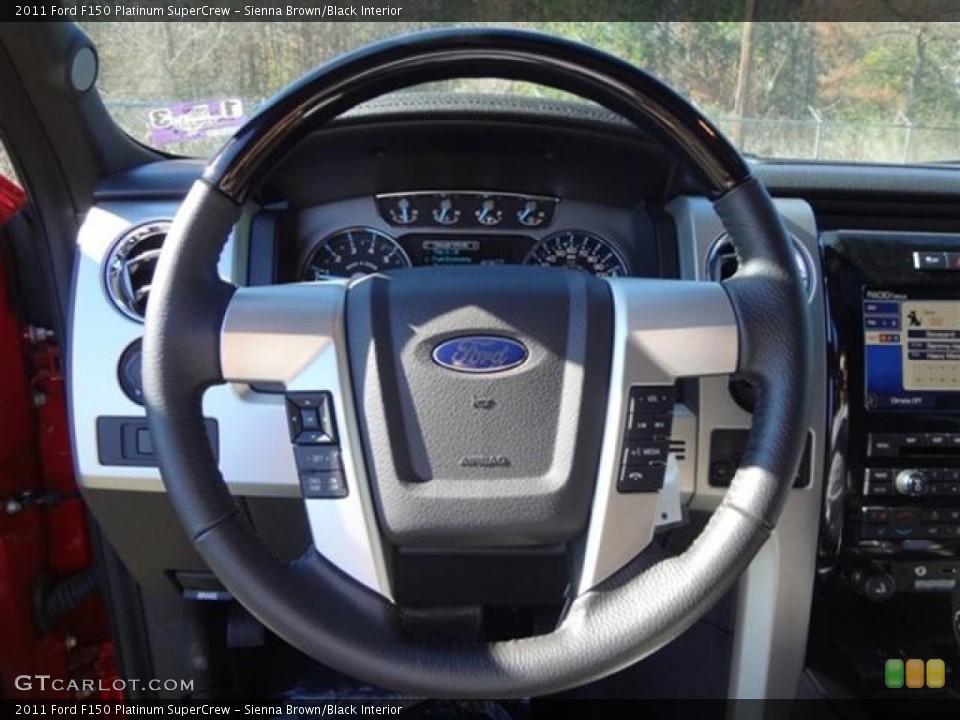 Sienna Brown/Black Interior Steering Wheel for the 2011 Ford F150 Platinum SuperCrew #59185781