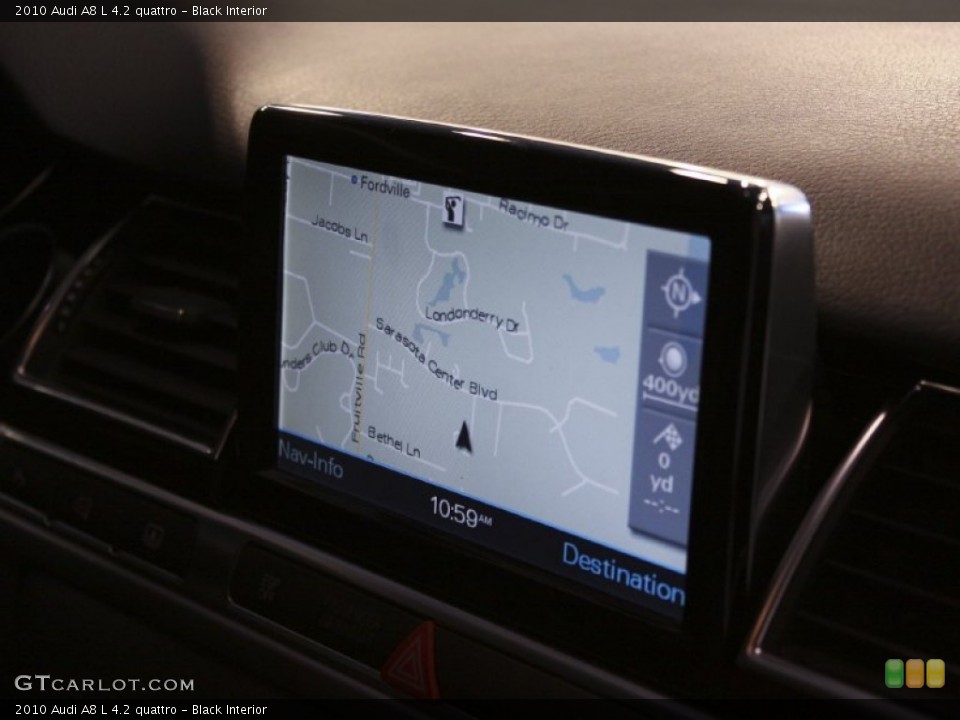Black Interior Navigation for the 2010 Audi A8 L 4.2 quattro #59186357