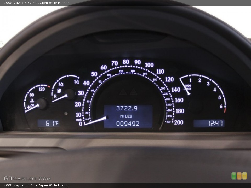 Aspen White Interior Gauges for the 2008 Maybach 57 S #59187050