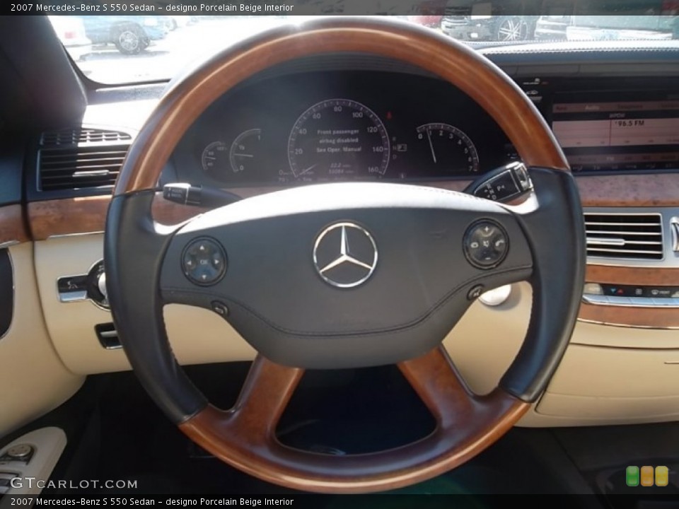designo Porcelain Beige Interior Steering Wheel for the 2007 Mercedes-Benz S 550 Sedan #59196887